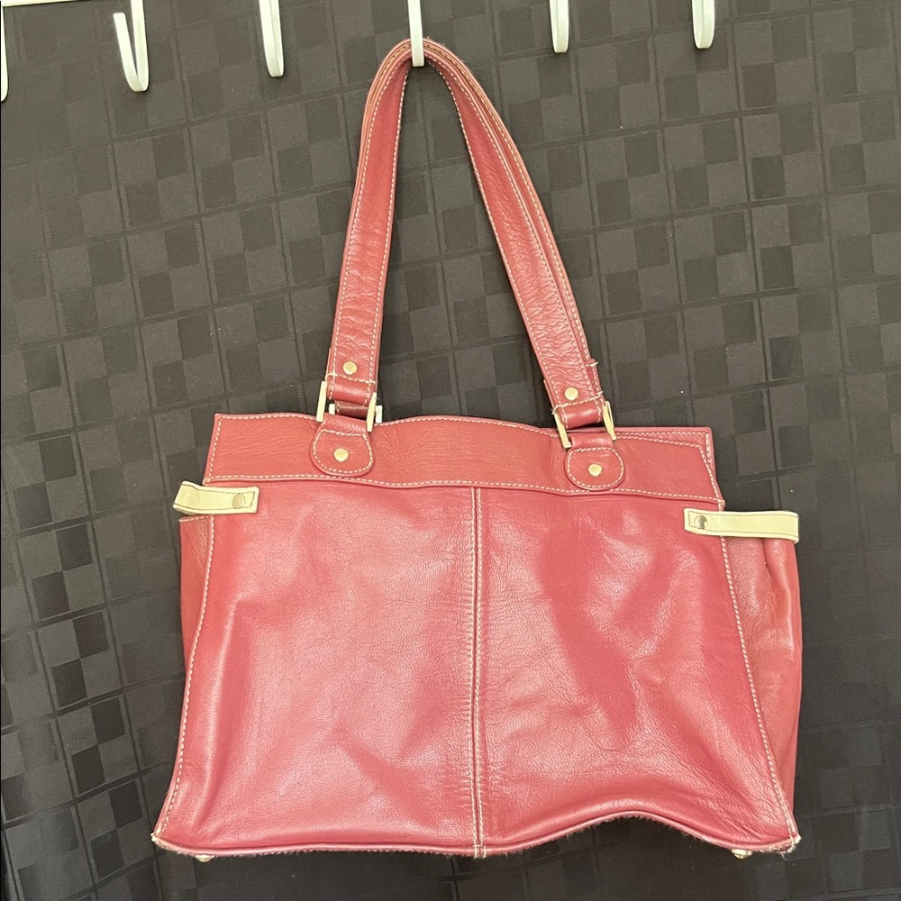 Chic Mauve Leather Shoulder Bag - Picture 4 of 6